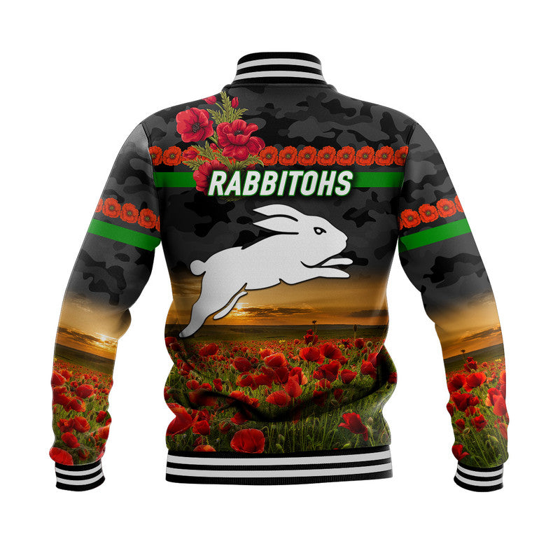 south-sydney-rabbitohs-anzac-2022-baseball-jacket-poppy-flowers-vibes-black