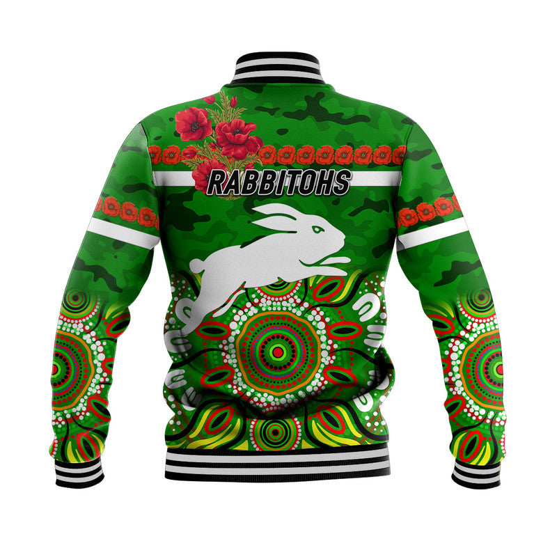 south-sydney-rabbitohs-anzac-2022-baseball-jacket-indigenous-vibes-green