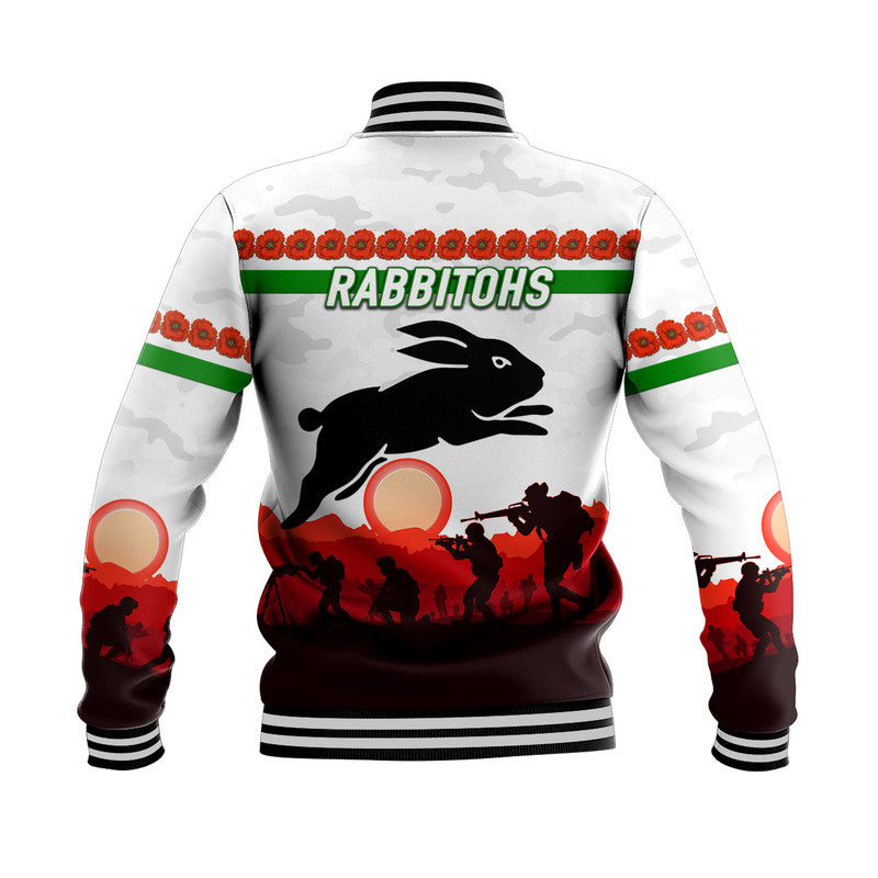 south-sydney-rabbitohs-anzac-2022-baseball-jacket-simple-style-white