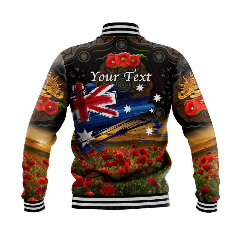 custom-personalised-australia-aboriginal-anzac-baseball-jacket-poppy-vibes-black