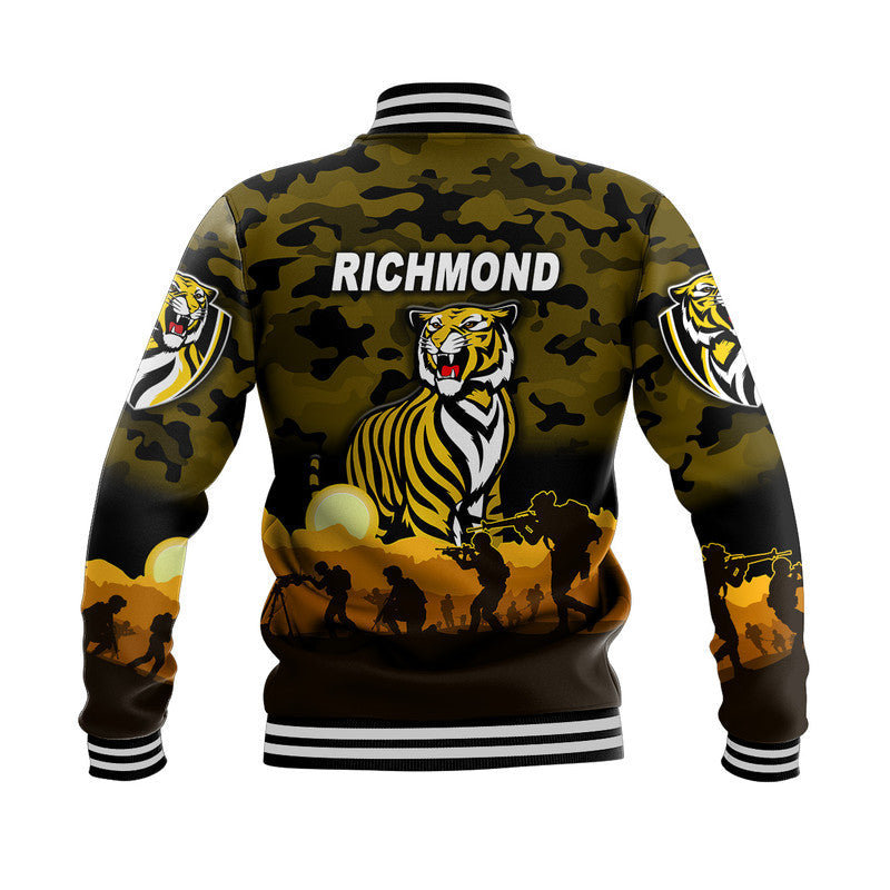 richmond-tigers-anzac-baseball-jacket-simple-style-black