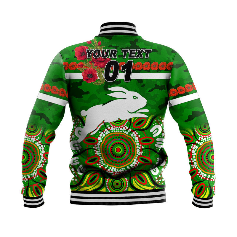 custom-personalised-south-sydney-rabbitohs-anzac-2022-baseball-jacket-indigenous-vibes-green