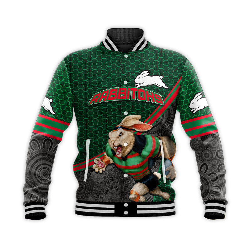 custom-personalised-rabbitohs-rugby-baseball-jacket-mix-aboriginal-simple