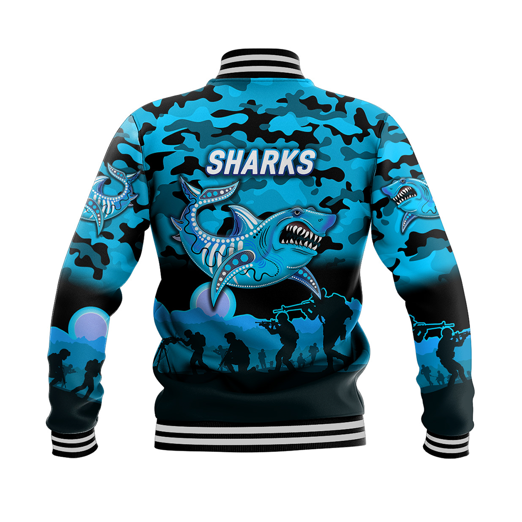 cronulla-sutherland-sharks-anzac-2022-baseball-jacket-simple-style-black