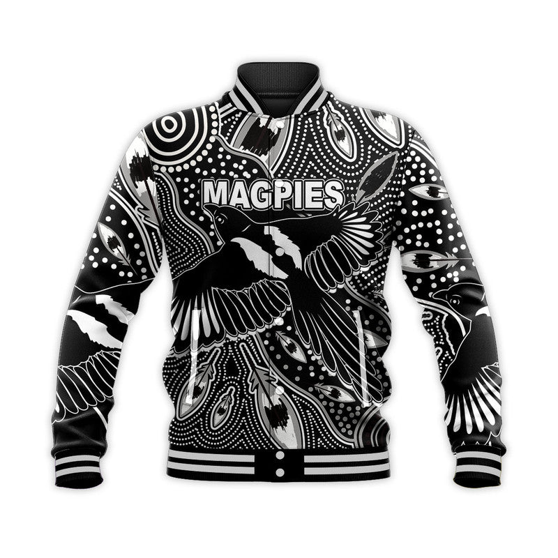 custom-personalised-collingwood-magpies-baseball-jacket-aboriginal-art