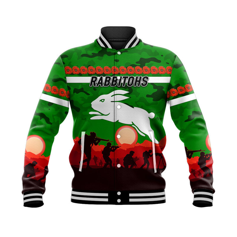 south-sydney-rabbitohs-anzac-2022-baseball-jacket-simple-style-green