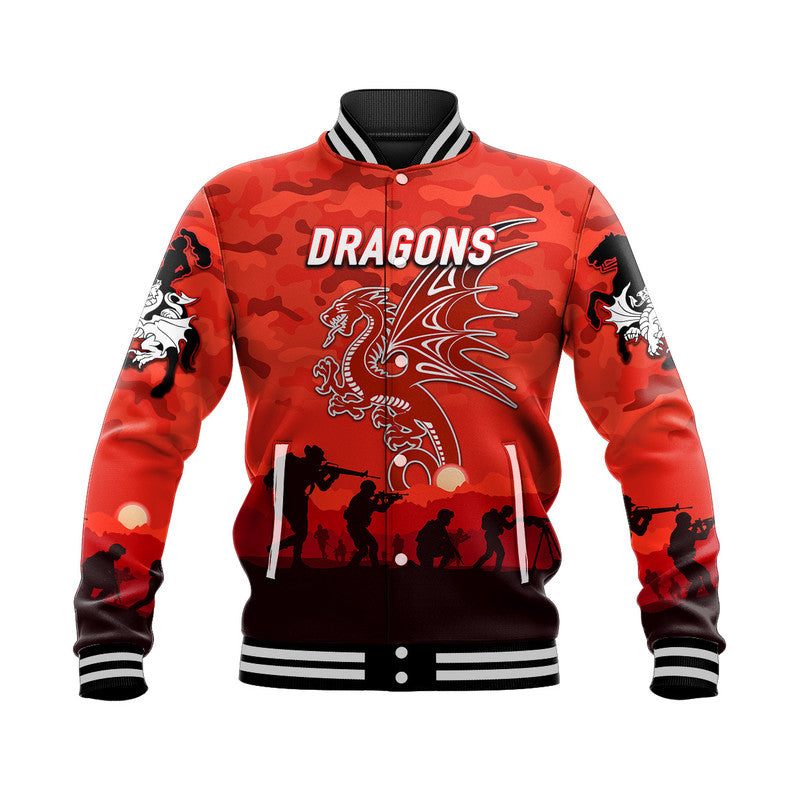 st-george-illawarra-dragons-anzac-2022-baseball-jacket-simple-style-red