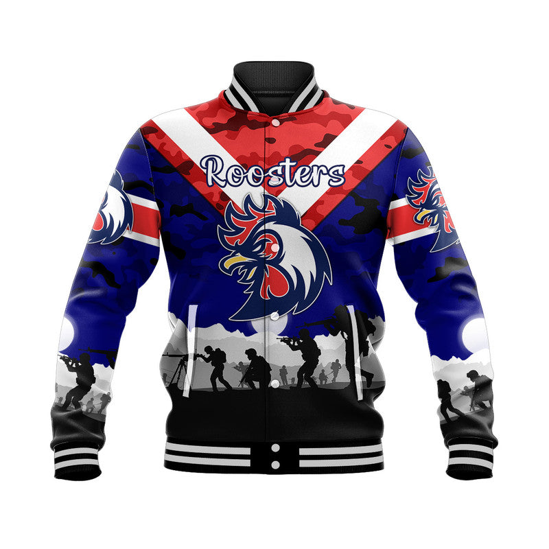 sydney-roosters-anzac-2022-baseball-jacket-simple-style-blue