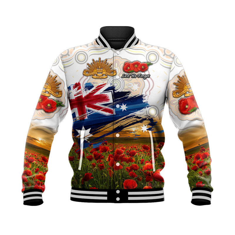 custom-personalised-australia-aboriginal-anzac-baseball-jacket-poppy-vibes-white