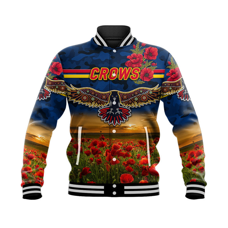 custom-personalised-adelaide-crows-anzac-baseball-jacket-poppy-vibes-navy-blue