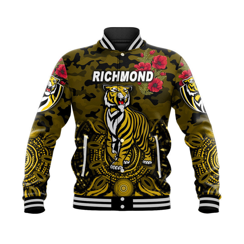 custom-personalised-richmond-tigers-anzac-baseball-jacket-indigenous-vibes-black