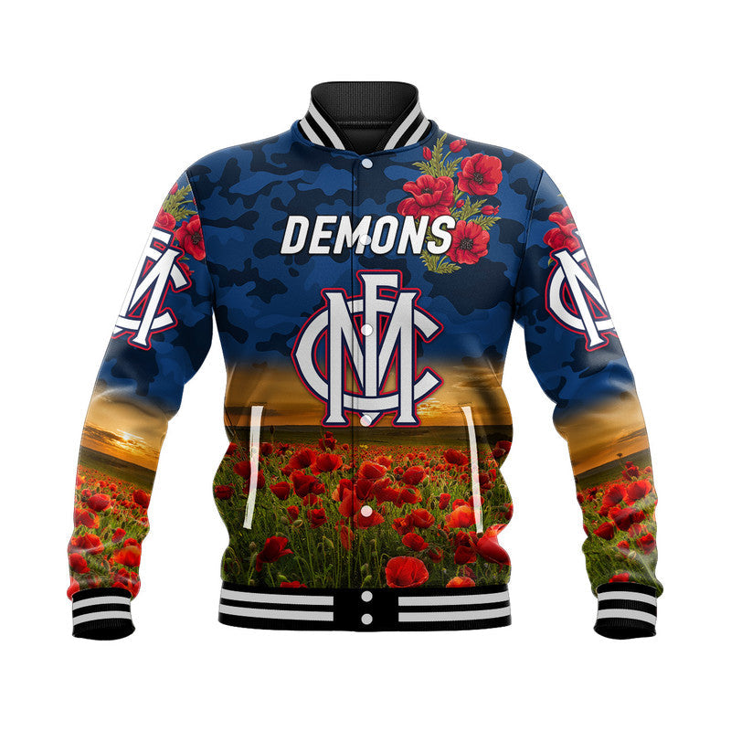 custom-personalised-melbourne-demons-anzac-baseball-jacket-poppy-vibes