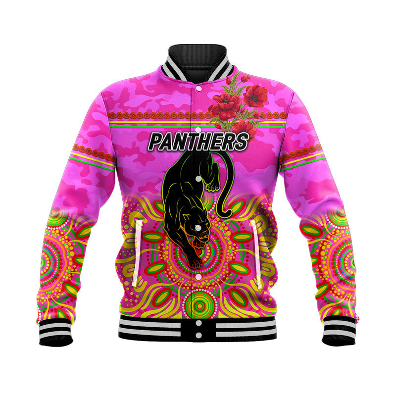 custom-personalised-penrith-panthers-anzac-2022-baseball-jacket-indigenous-vibes-pink