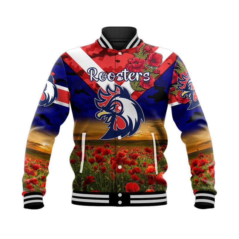 custom-personalised-sydney-roosters-anzac-2022-baseball-jacket-poppy-flowers-vibes-blue