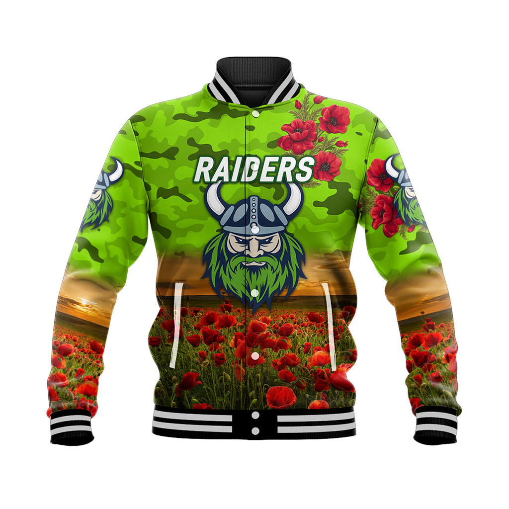 custom-personalised-canberra-raiders-anzac-2022-baseball-jacket-poppy-flowers-vibes