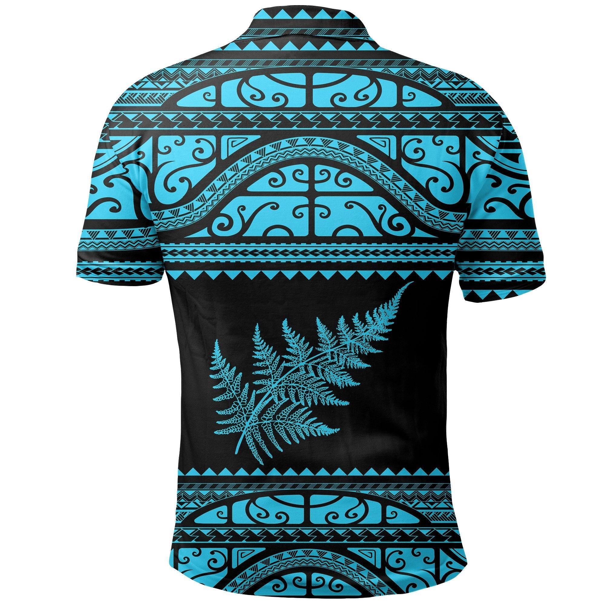 aotearoa-new-zealand-maori-polo-shirt-silver-fern-blue