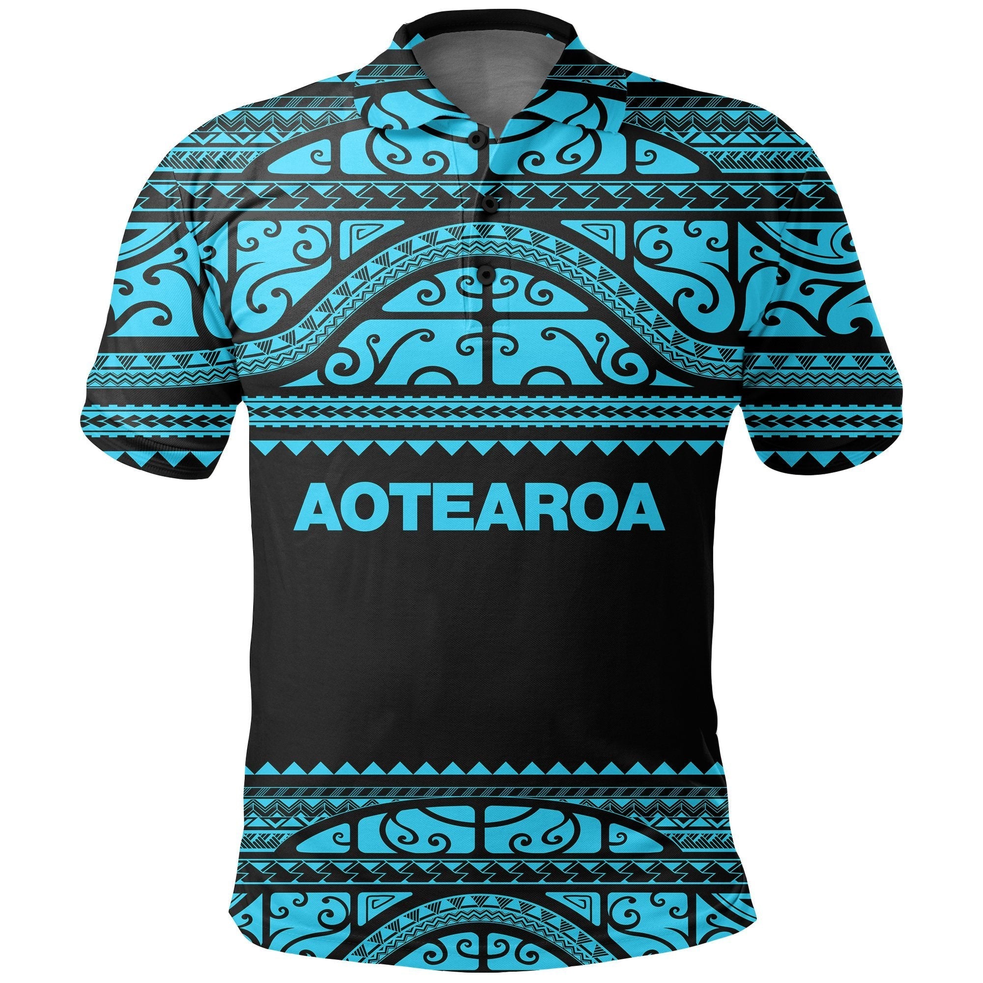 aotearoa-new-zealand-maori-polo-shirt-silver-fern-blue