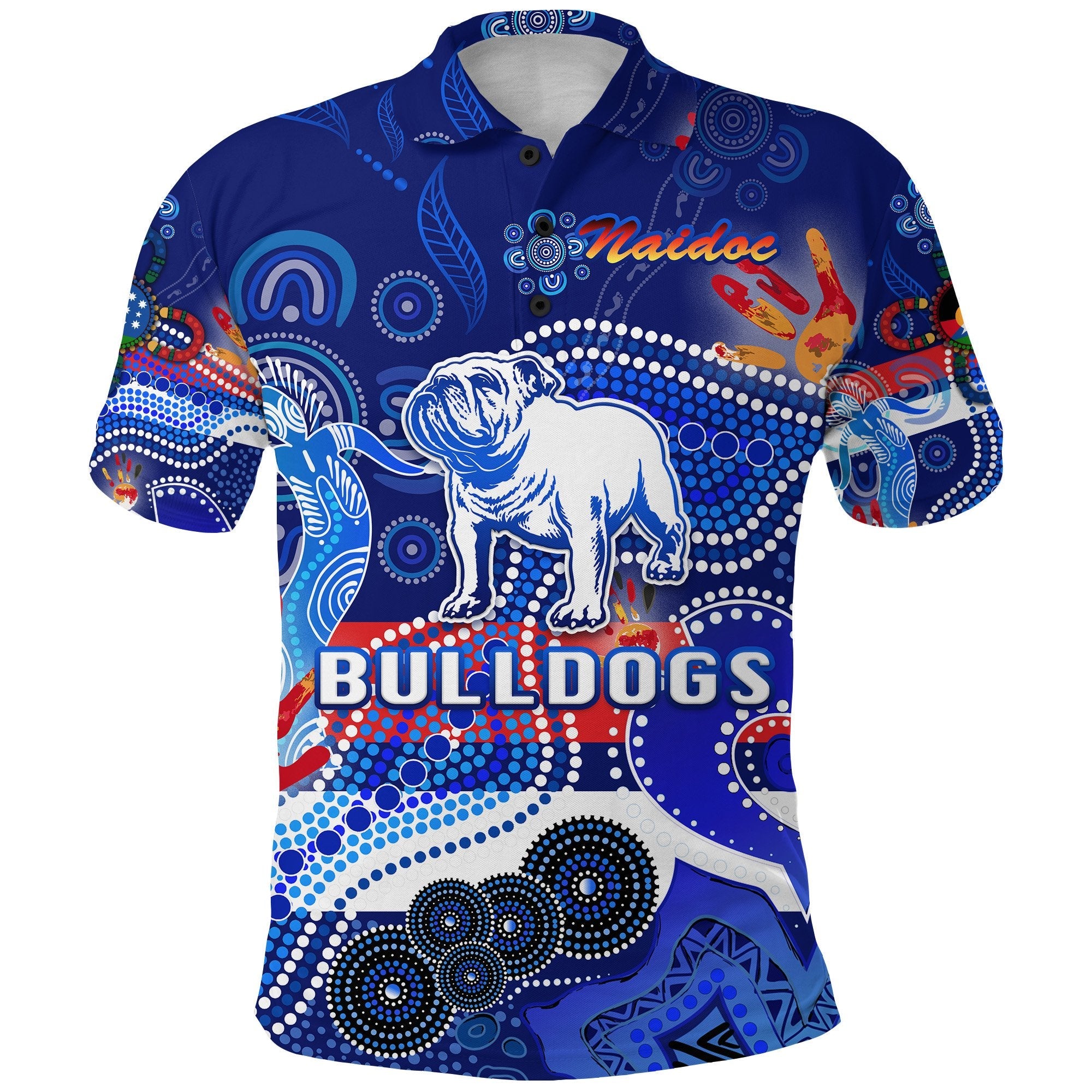 custom-personalised-western-polo-shirt-bulldogs-indigenous-naidoc-heal-country-heal-our-nation-custom-text-and-number