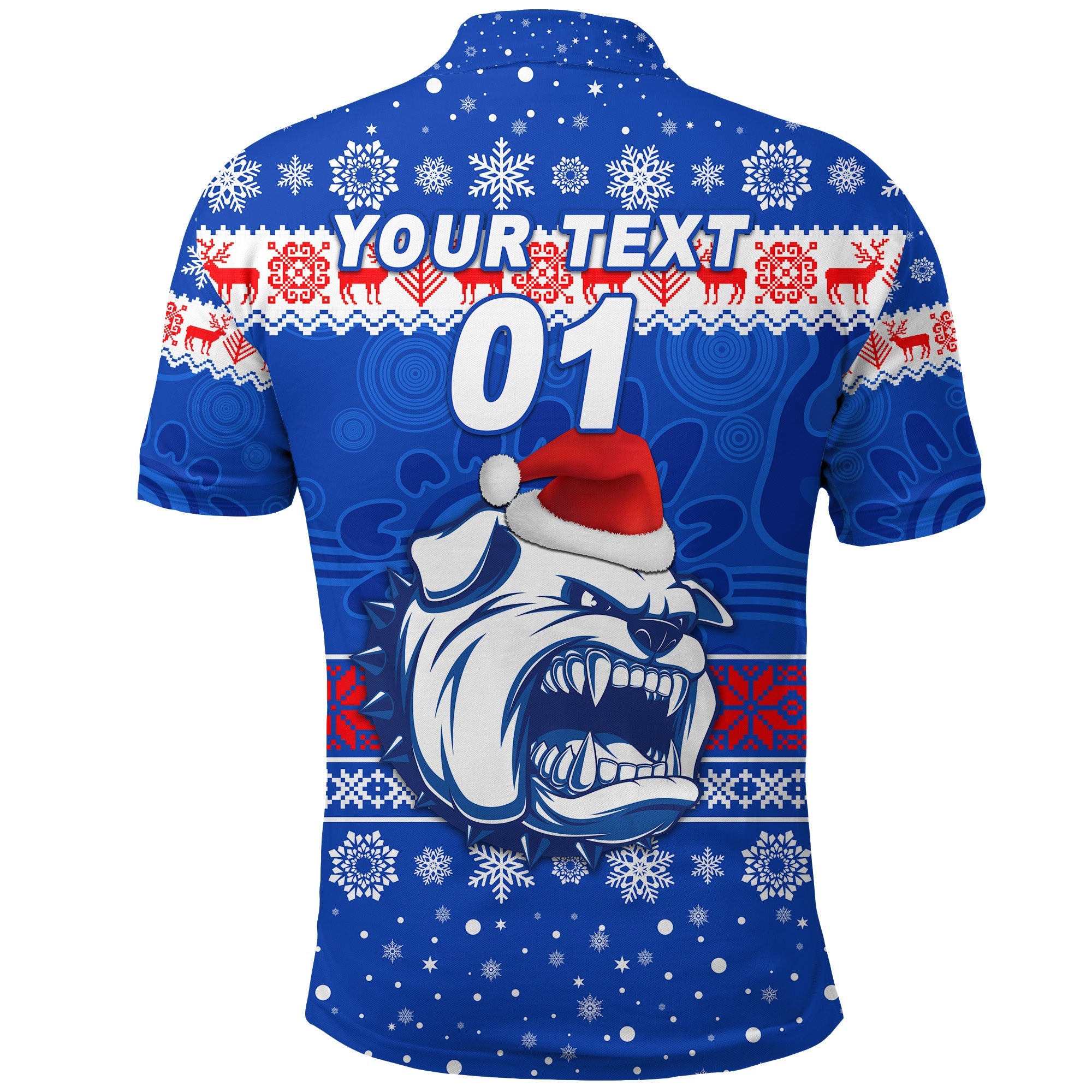 custom-personalised-western-bulldogs-polo-shirt-christmas-simple-style