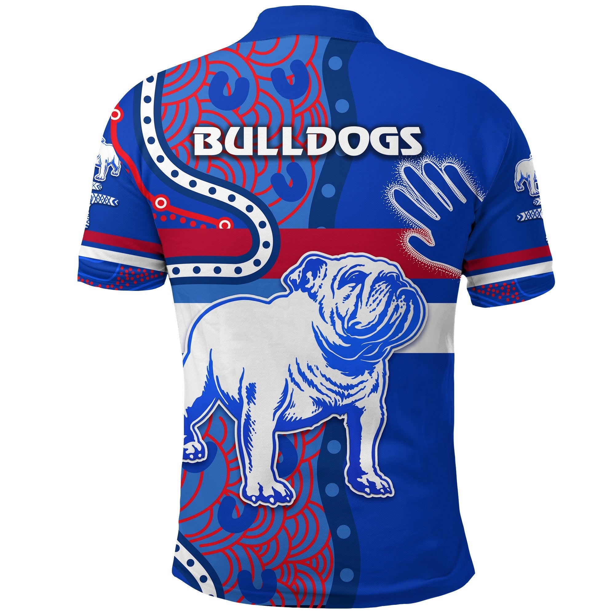 custom-personalised-western-polo-shirt-bulldogs-indigenous-simple-style