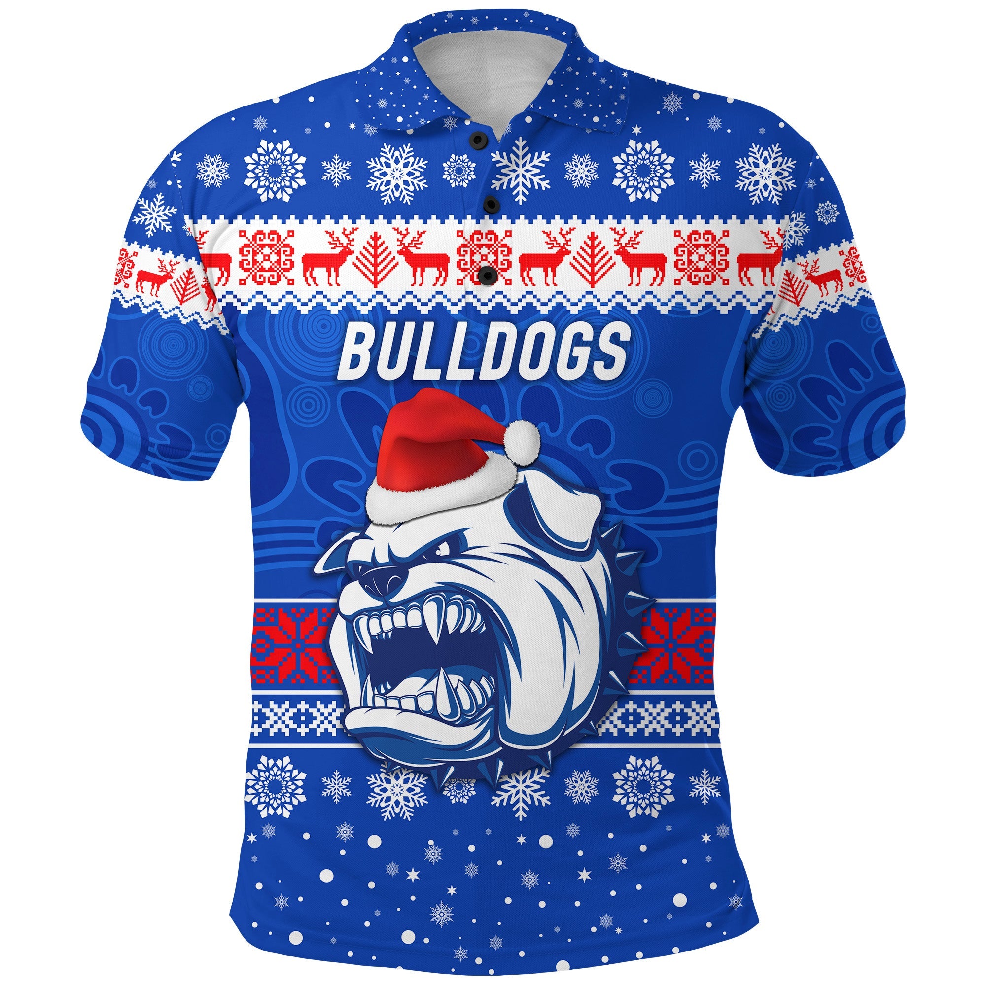 custom-personalised-western-bulldogs-polo-shirt-christmas-simple-style