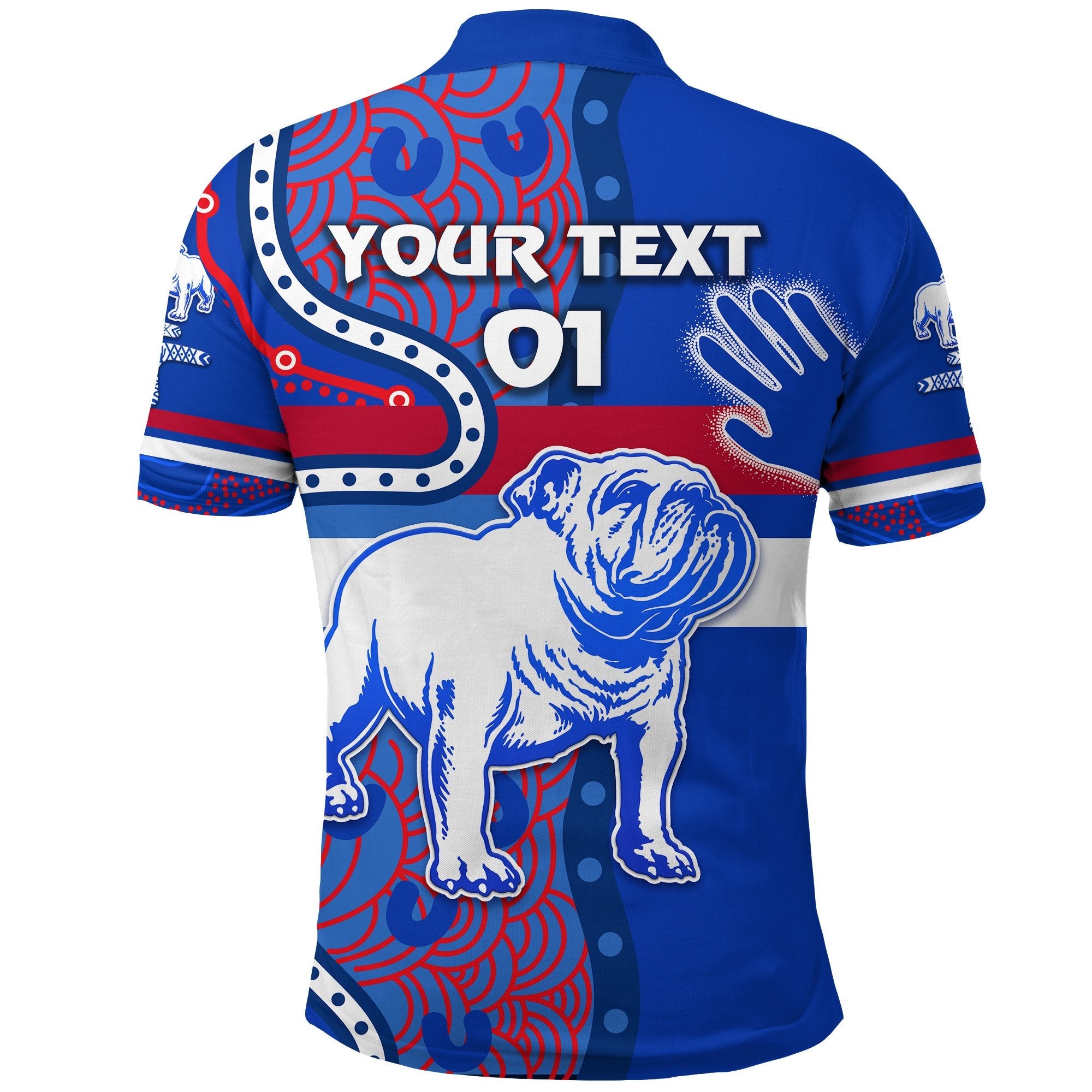 custom-personalised-western-polo-shirt-bulldogs-indigenous-simple-style-custom-text-and-number