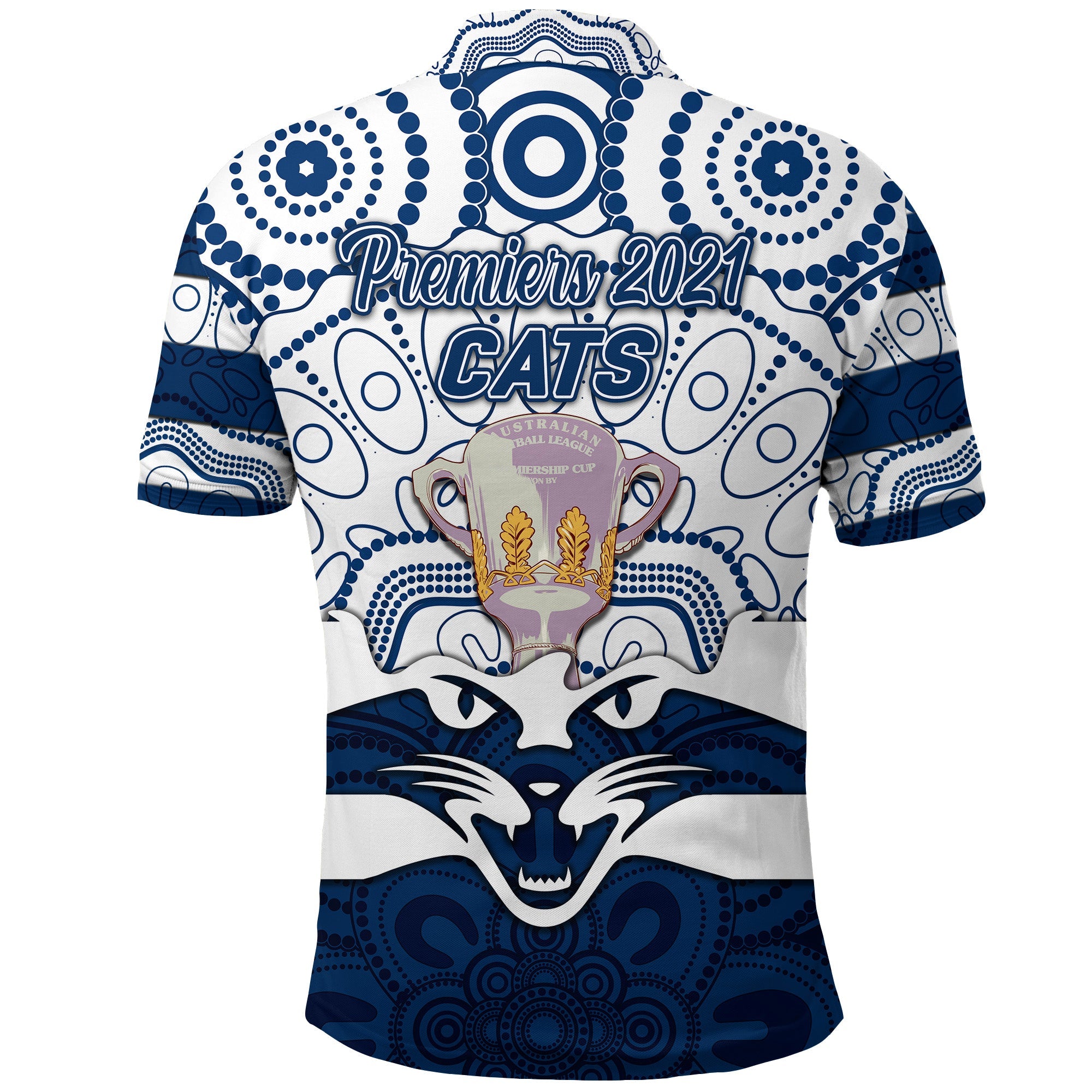 geelong-cats-indigenous-polo-shirt-football-2021-premiers-trophy