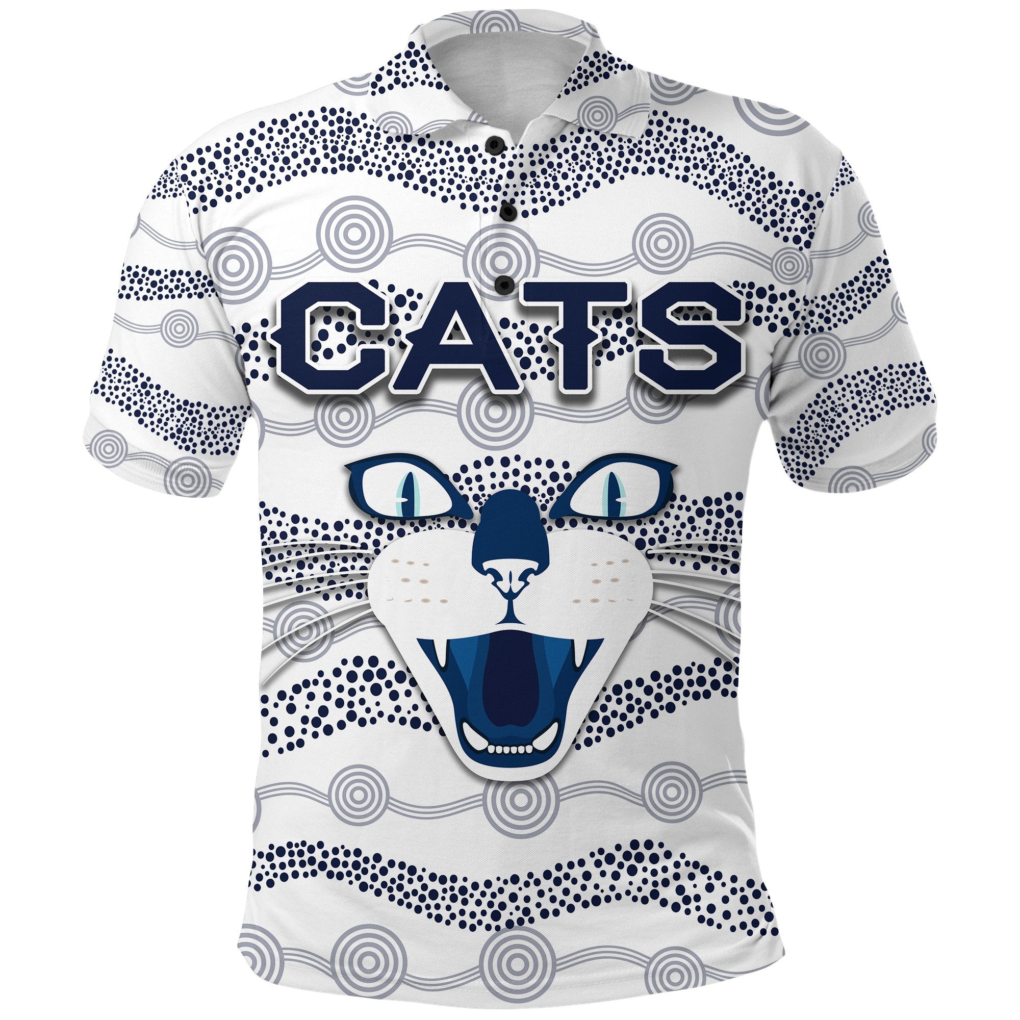 geelong-polo-shirt-cats-indigenous-white