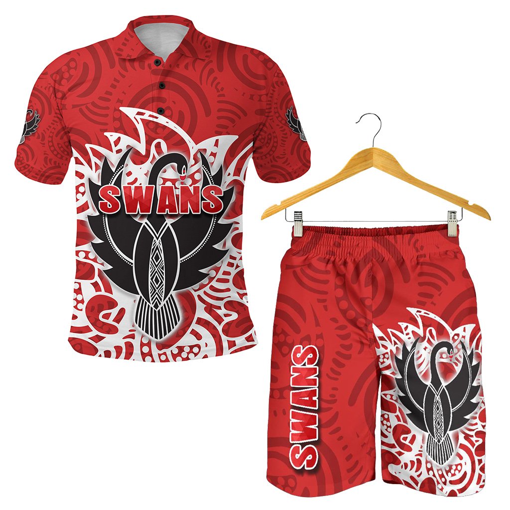 combo-polo-shirt-and-men-short-sydney-simple-indigenous-swans