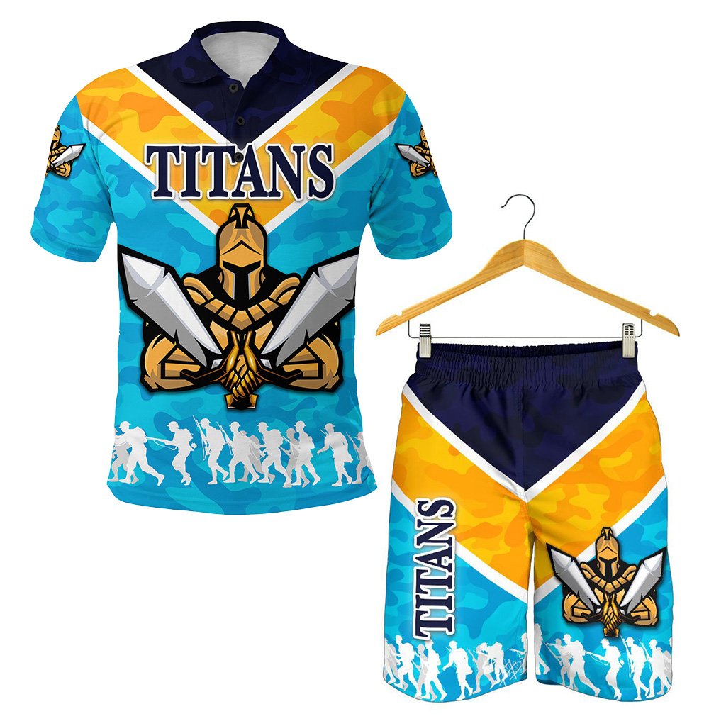 combo-polo-shirt-and-men-short-gold-coast-titans-gladiator-anzac-vibes