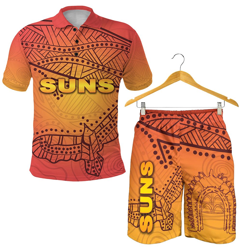 combo-polo-shirt-and-men-short-gold-coast-suns-simple-indigenous