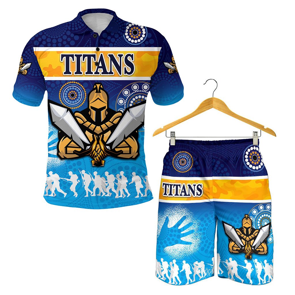 combo-polo-shirt-and-men-short-gold-coast-titans-gladiator-anzac-day-2021-version-indigenous