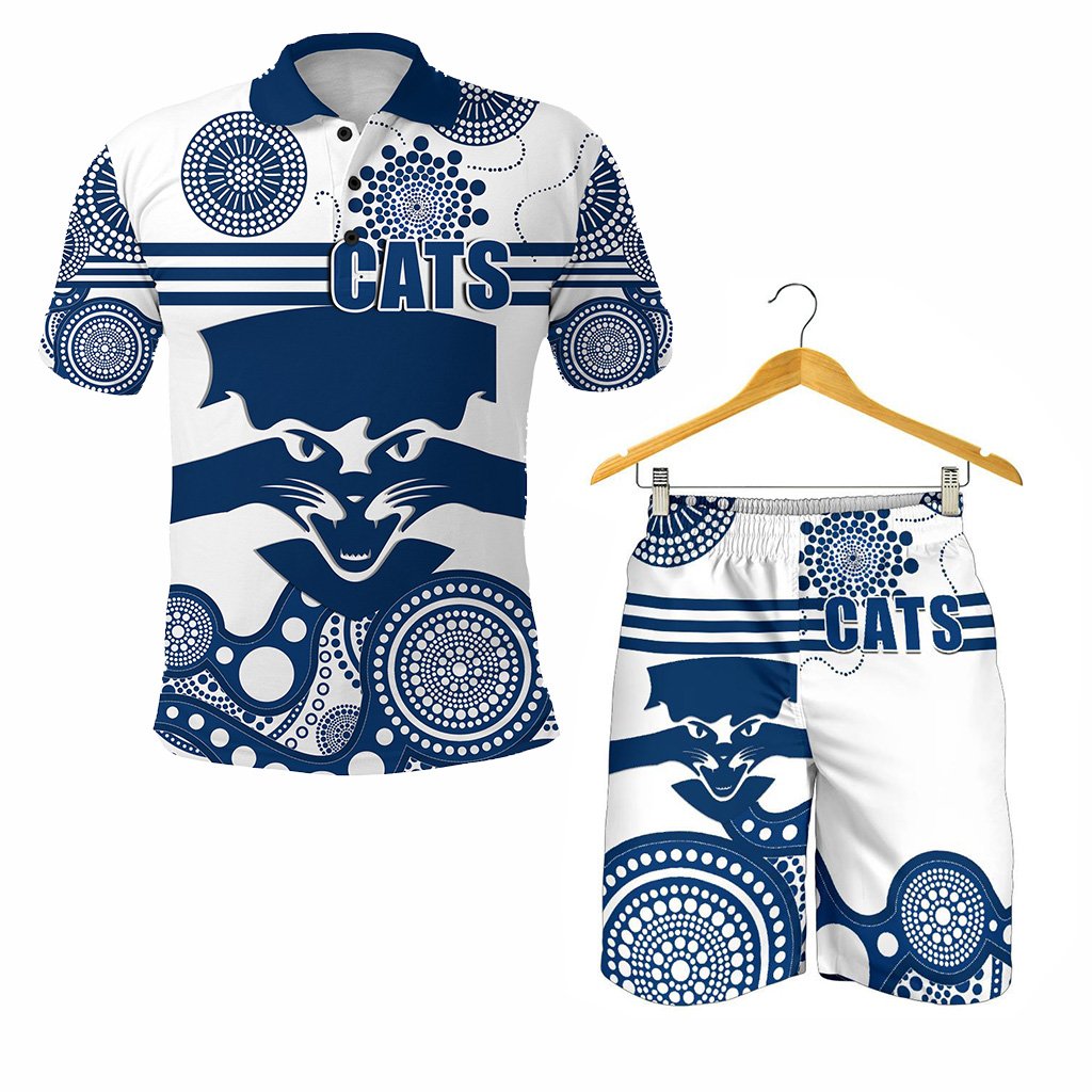 combo-polo-shirt-and-men-short-cats-geelong-indigenous-1