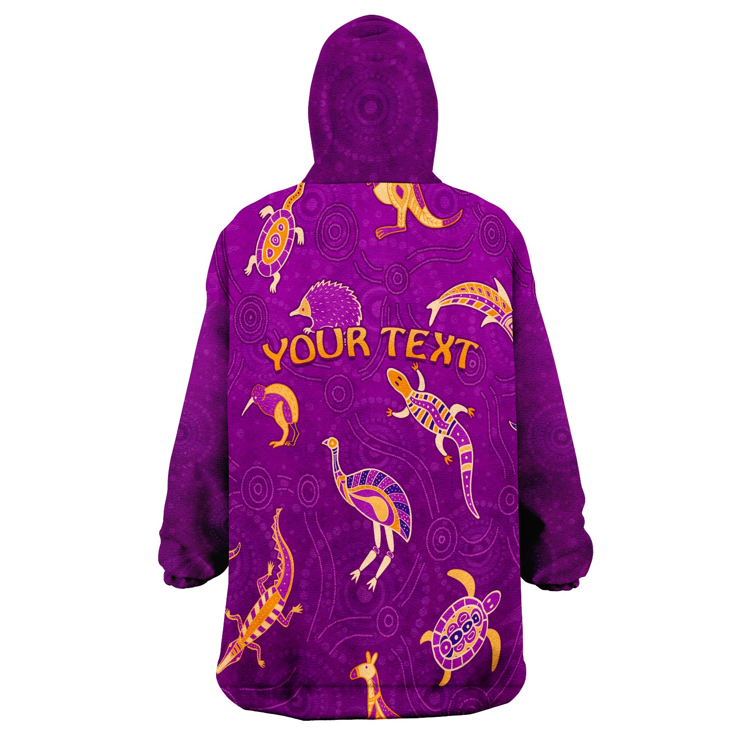 custom-personalised-aboriginal-art-animals-australia-version-purple-wearable-blanket-hoodie