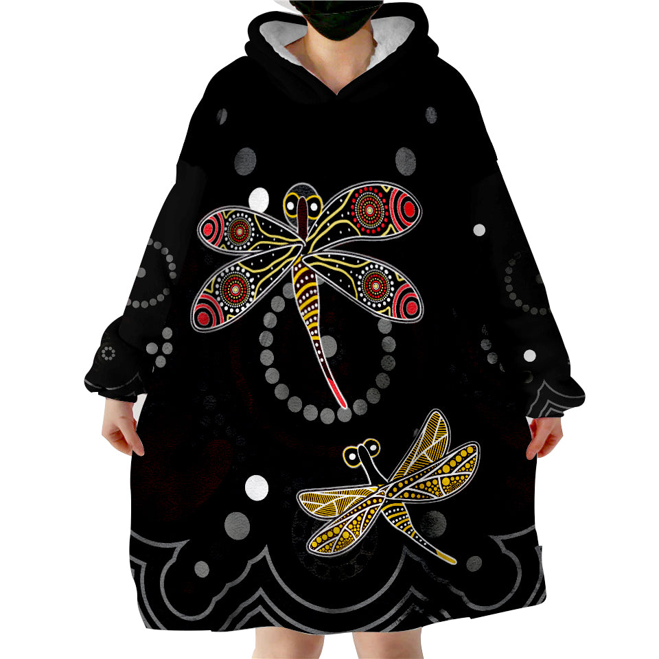 custom-personalised-aboriginal-dot-butterfly-victory-wearable-blanket-hoodie