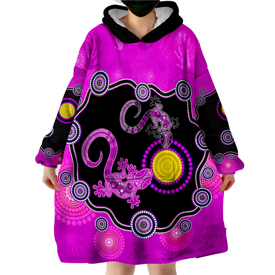 custom-personalised-aboriginal-lizard-attracted-australia-version-purple-wearable-blanket-hoodie