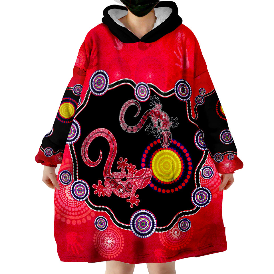 custom-personalised-aboriginal-lizard-attracted-australia-version-red-wearable-blanket-hoodie