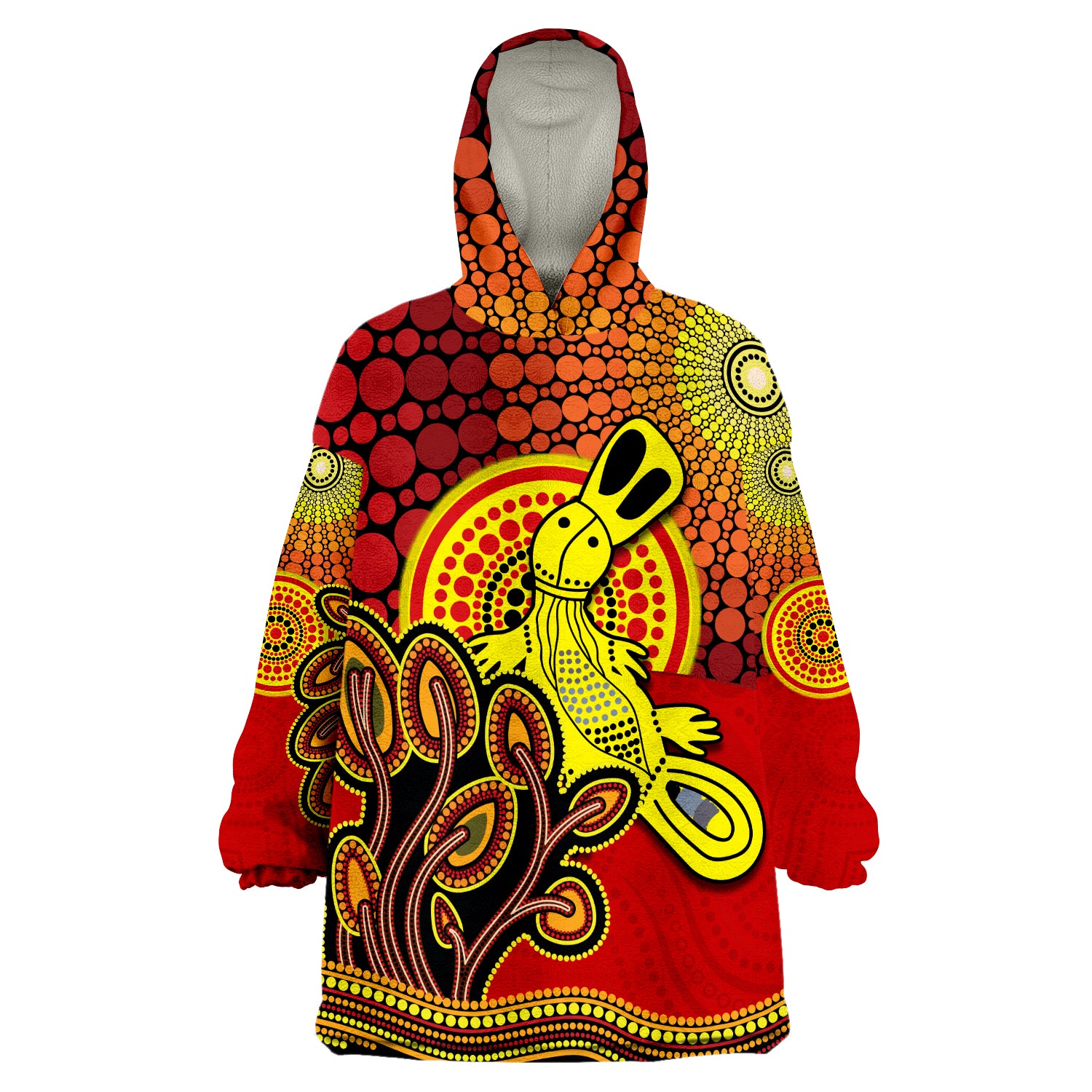 custom-personalised-aboriginal-platypus-tree-on-the-hill-sunshine-wearable-blanket-hoodie