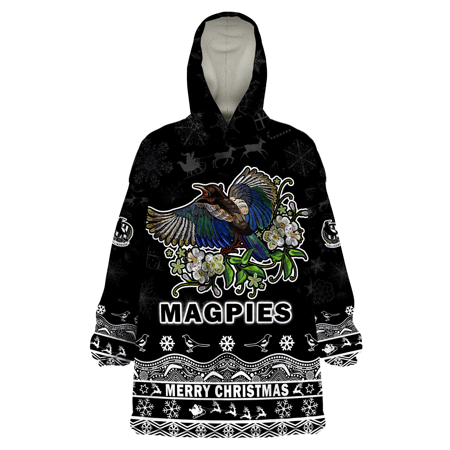 custom-personalised-and-number-collingwood-pies-unique-winter-season-magpies-merry-christmas-wearable-blanket-hoodie