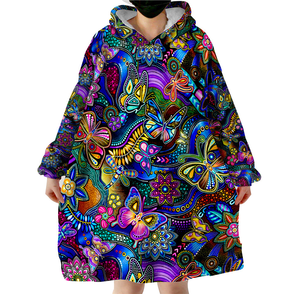 custom-personalised-aussie-animal-aboriginal-art-special-ver02-wearable-blanket-hoodie