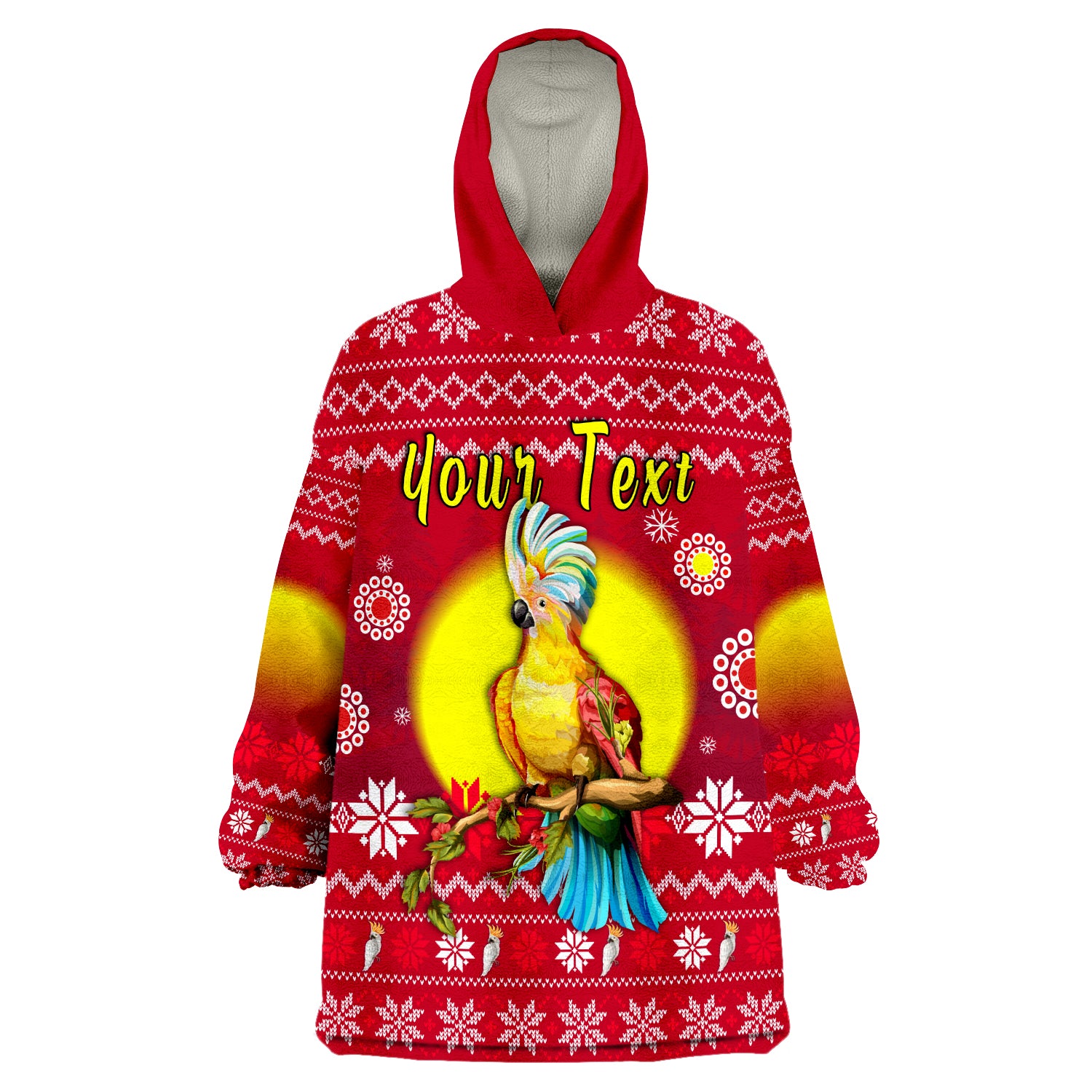 custom-personalised-australia-christmas-be-loved-cockatoo-wearable-blanket-hoodie