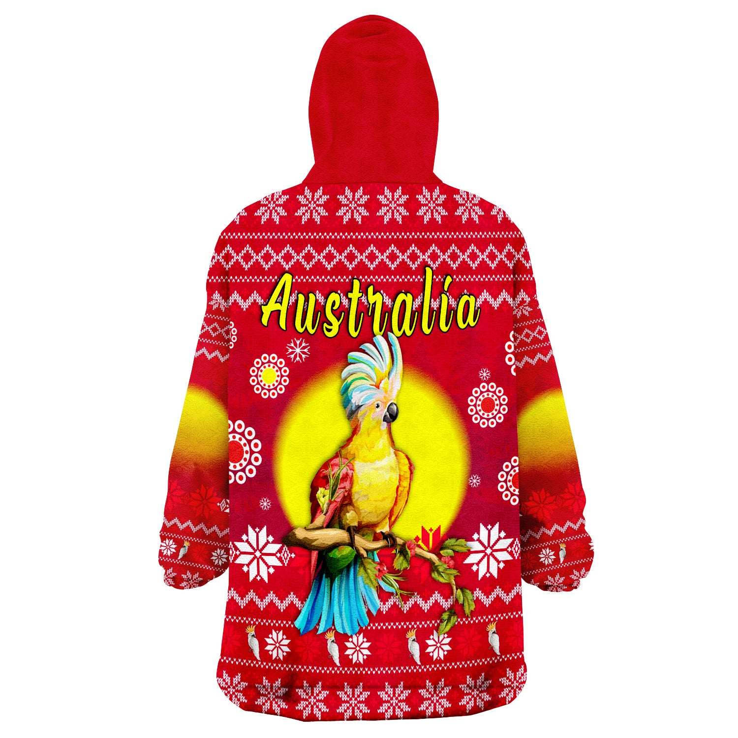 custom-personalised-australia-christmas-be-loved-cockatoo-wearable-blanket-hoodie