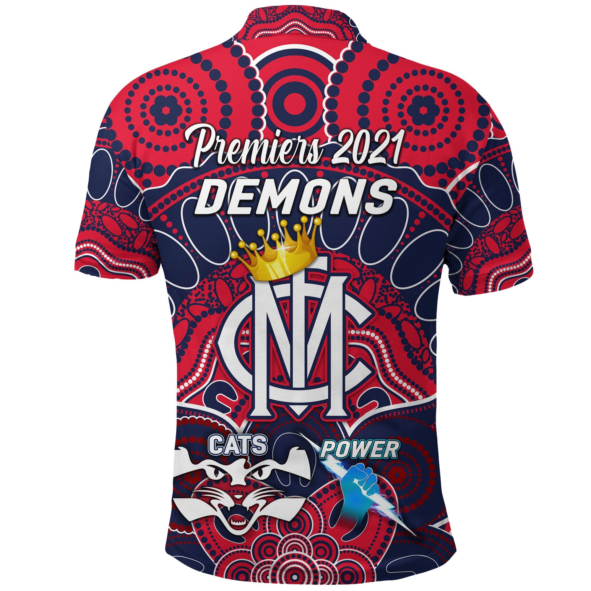 melbourne-demons-indigenous-polo-shirt-football-2021-premiers-the-king