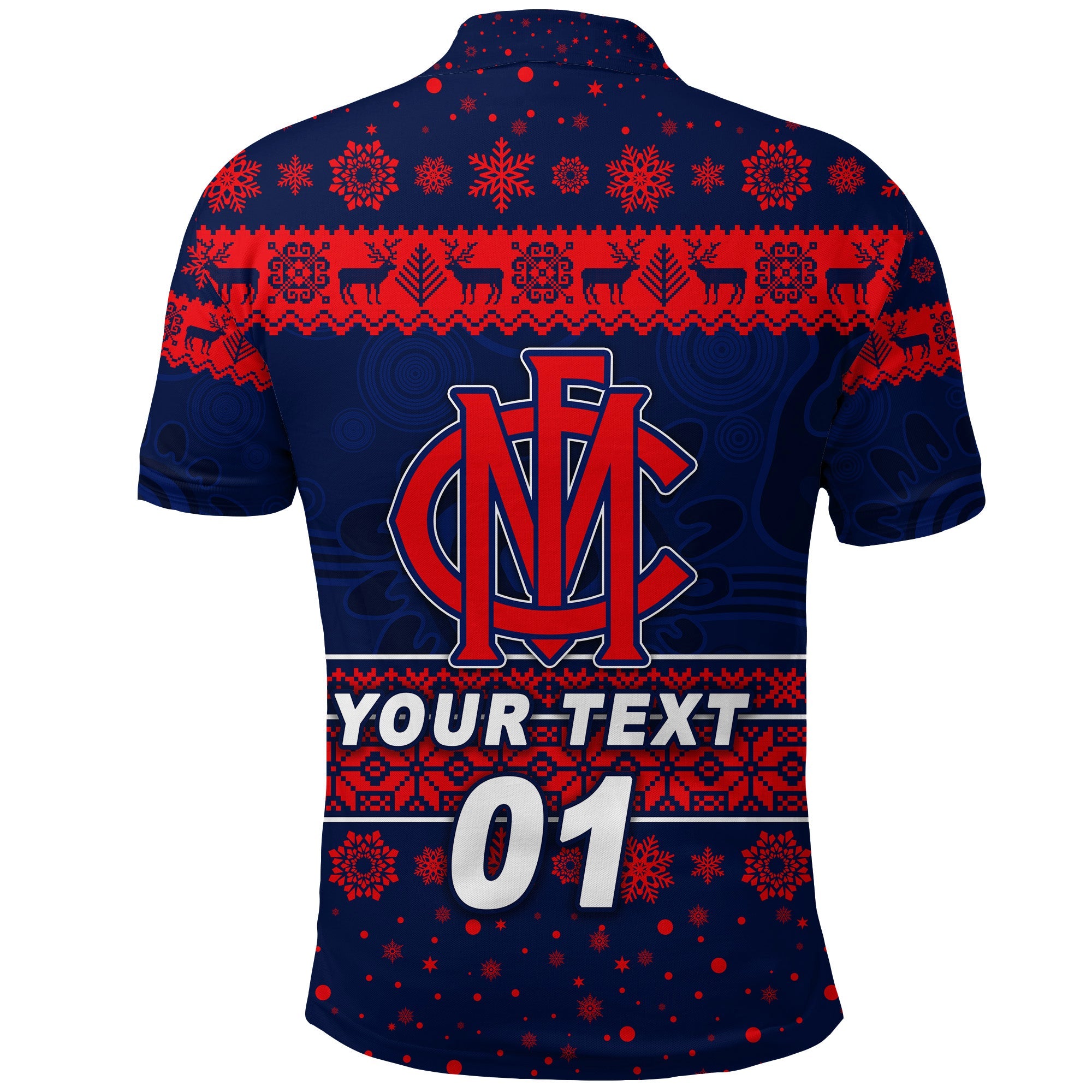 custom-personalised-melbourne-demons-polo-shirt-christmas-simple-style