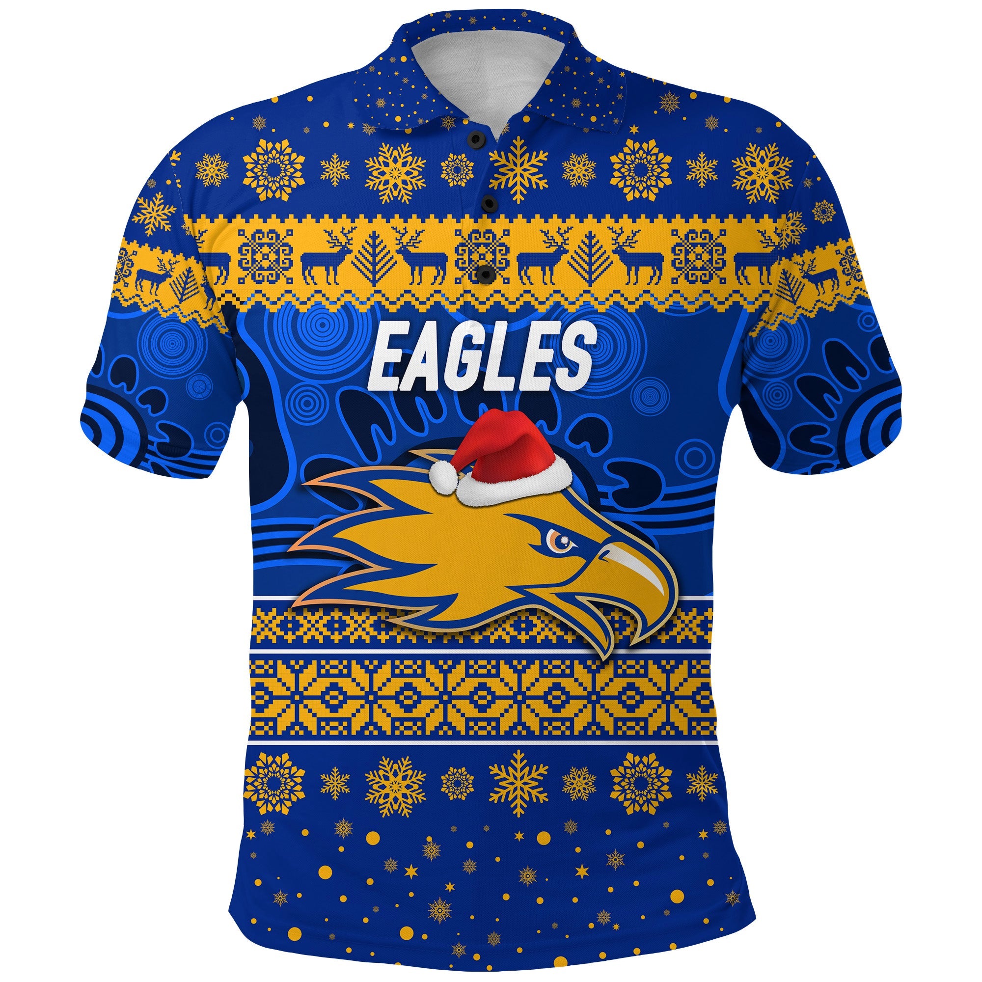 custom-personalised-west-coast-eagles-polo-shirt-christmas-simple-style-blue