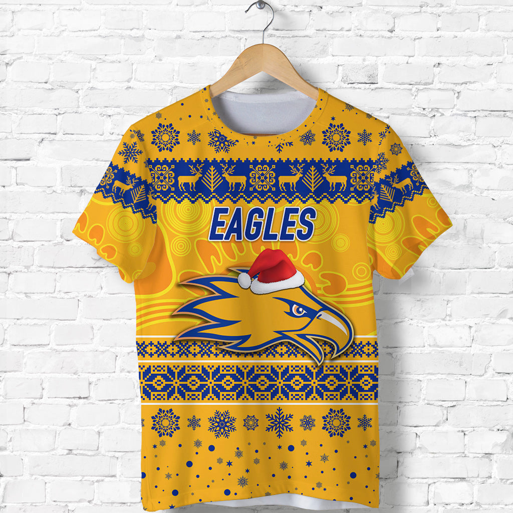 west-coast-eagles-t-shirt-christmas-simple-style-gold