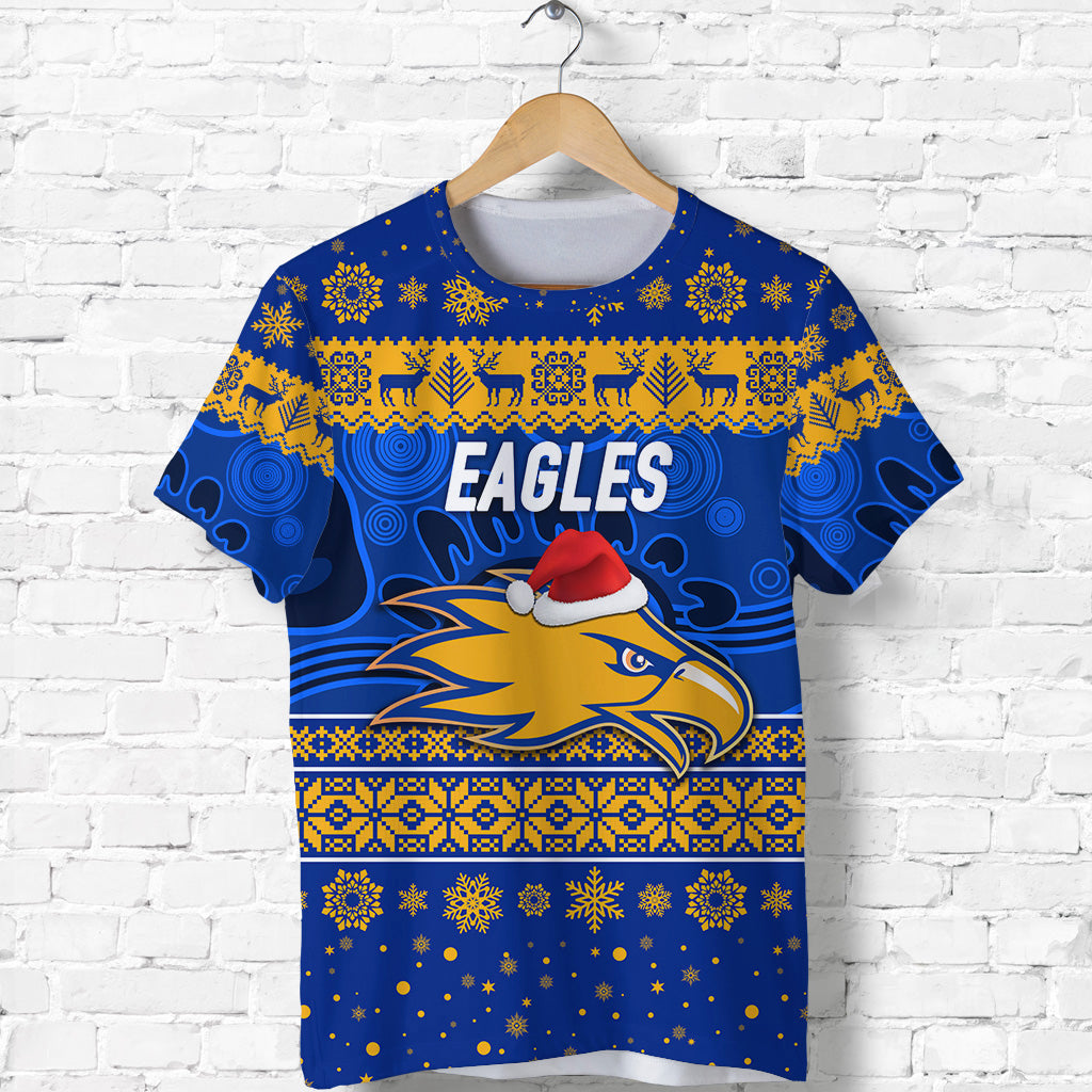 west-coast-eagles-t-shirt-christmas-simple-style-blue