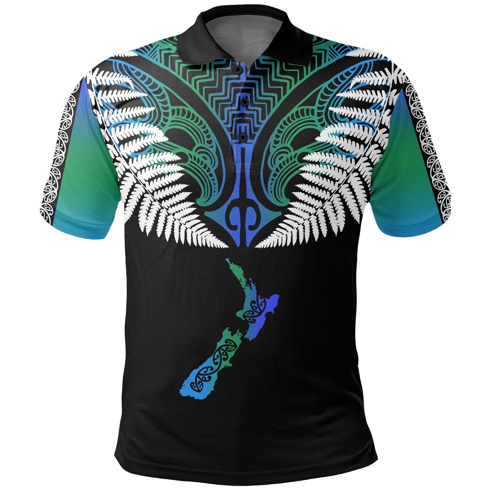 new-zealand-maori-polo-shirt-silver-fern-poutama-golf-shirts