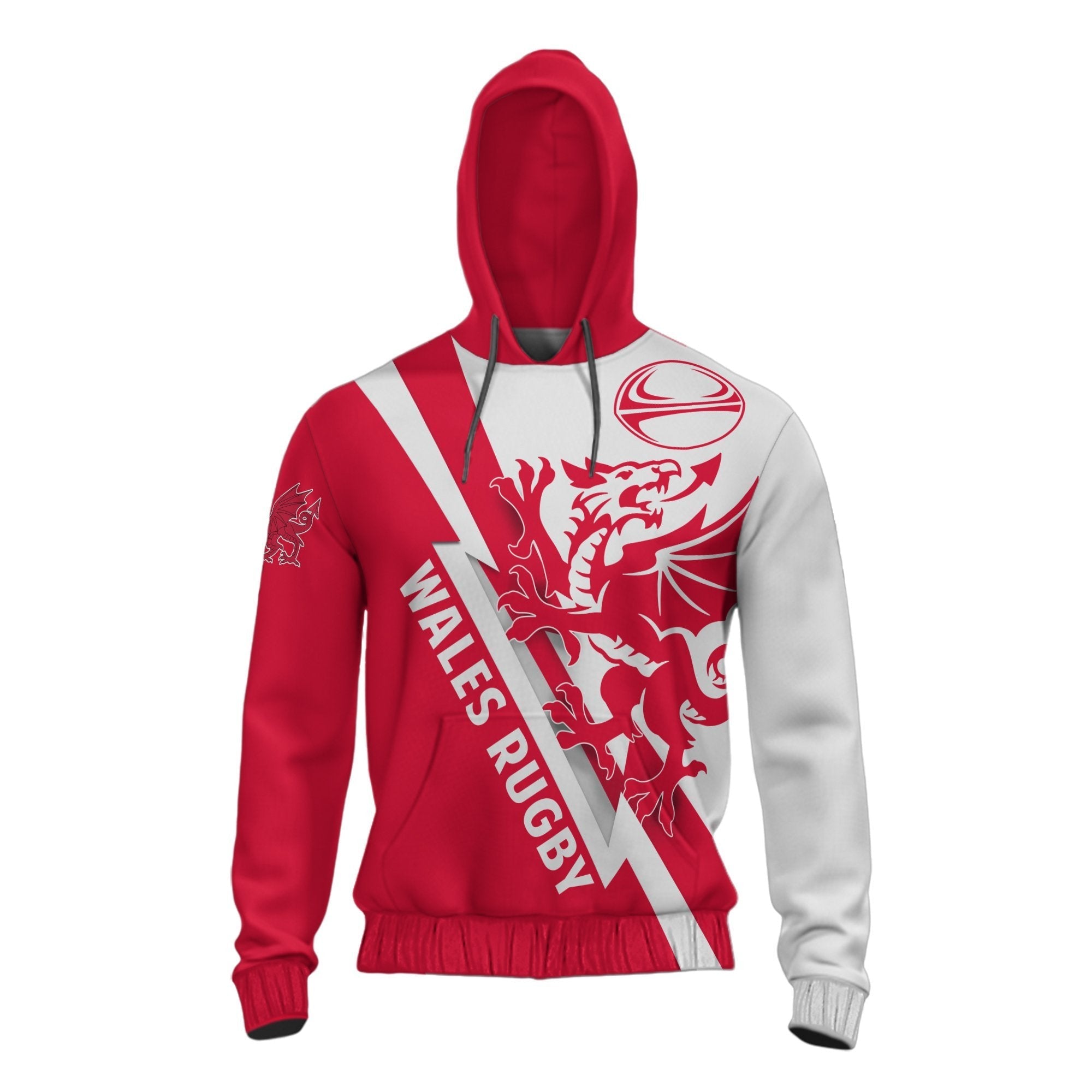 Wales Rugby Hoodie - Lighting Style