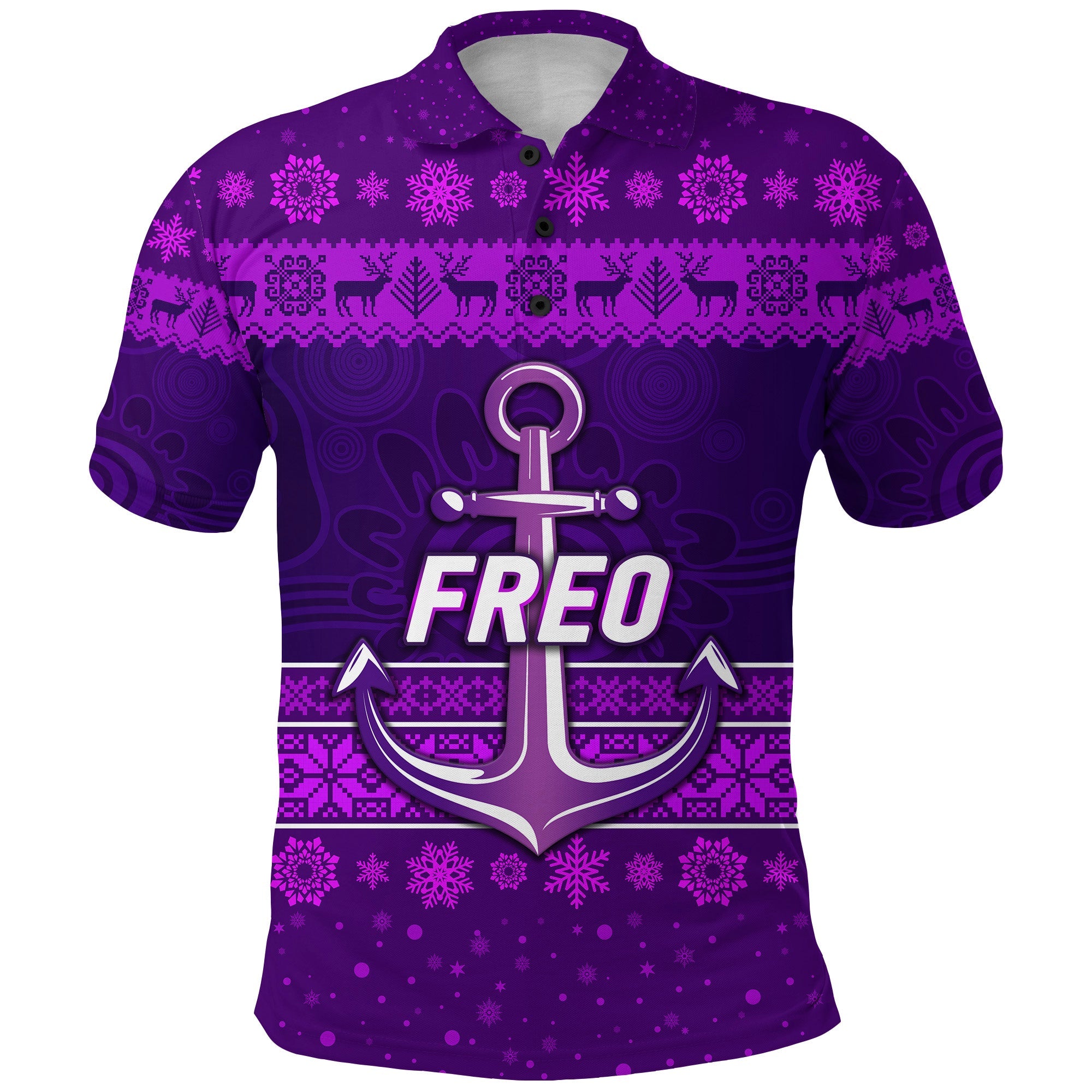 custom-personalised-fremantle-dockers-polo-shirt-freo-christmas-simple-style-purple